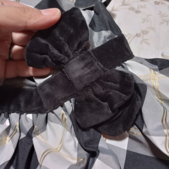 Carter's holiday baby girl dress size 12m black plaid - Picture 3 of 7